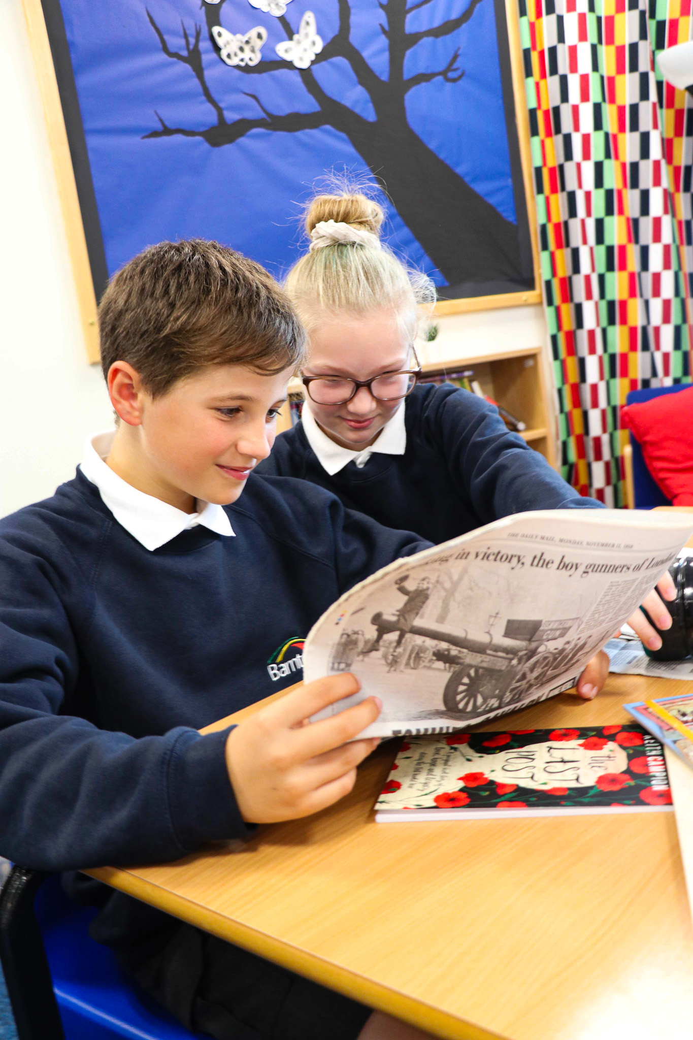 Barnton - A pupil reading a book